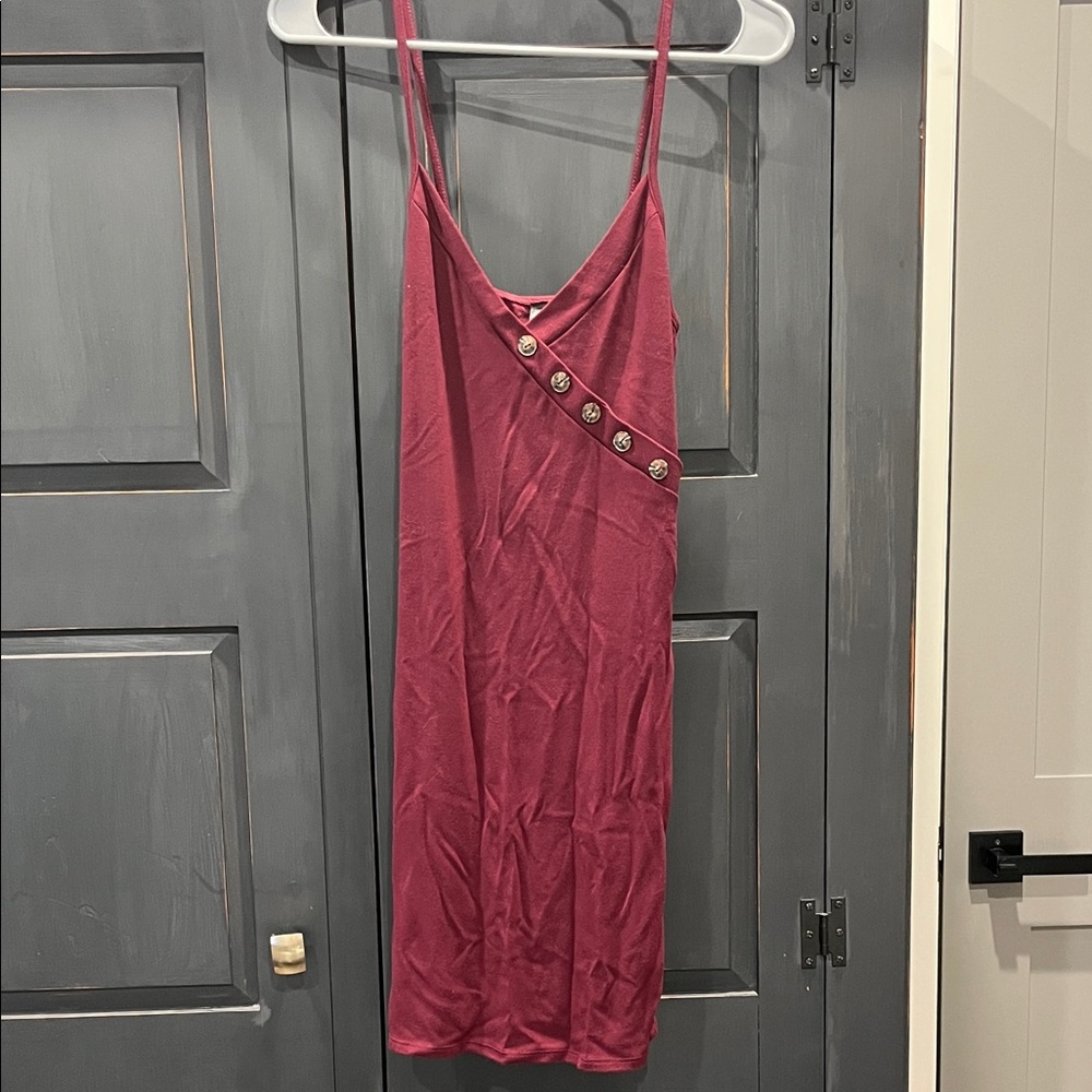 Elegant Burgundy Slip Dress